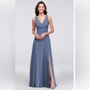 David's Bridal Blue Evening Gown Size 4 NWT